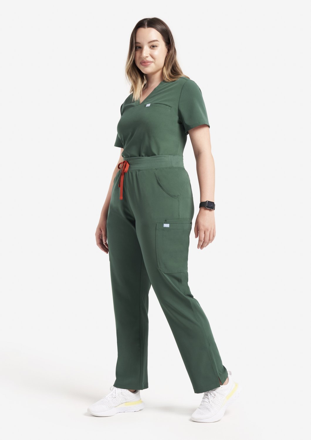 LAGO Scrubs Women's Hunter Green Paulina 5-Pocket Scrub Pants