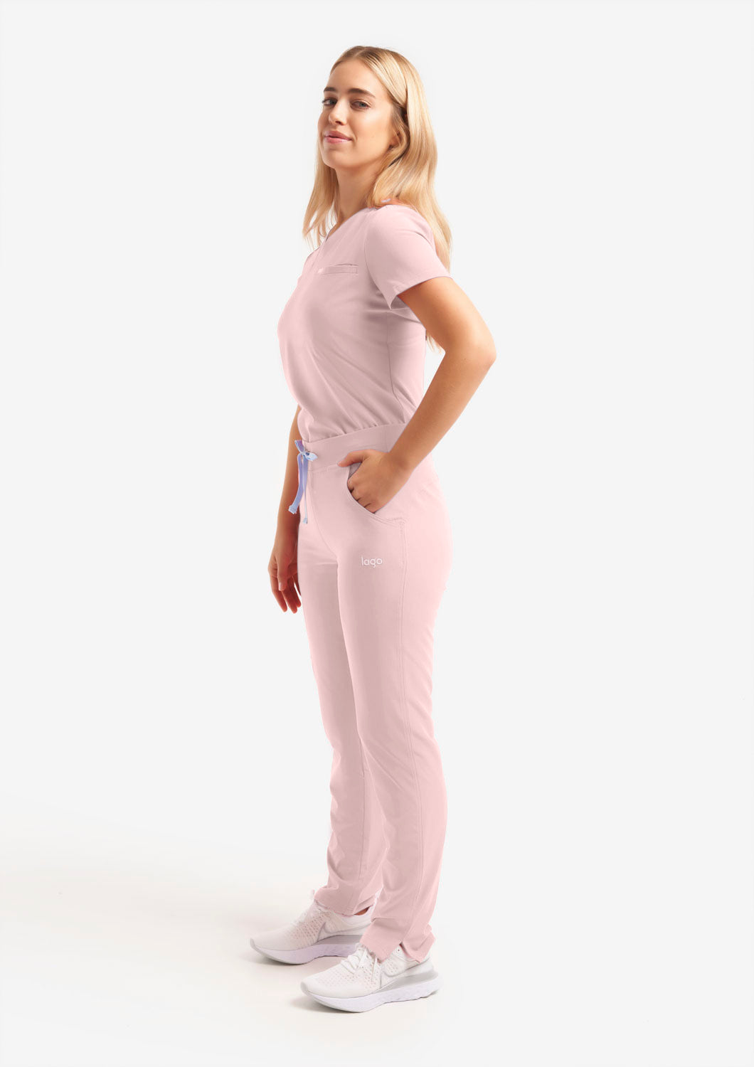 LAGO Scrubs - Women's Blush Trillium - 3-Pocket Scrub Pants